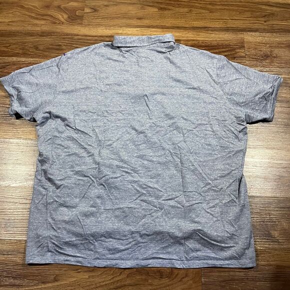 Proper Cloth Relaxed Fit Polo Shirt Mens Sz 2XL Blue Cotton Linen Blend Classic - Picture 5 of 6